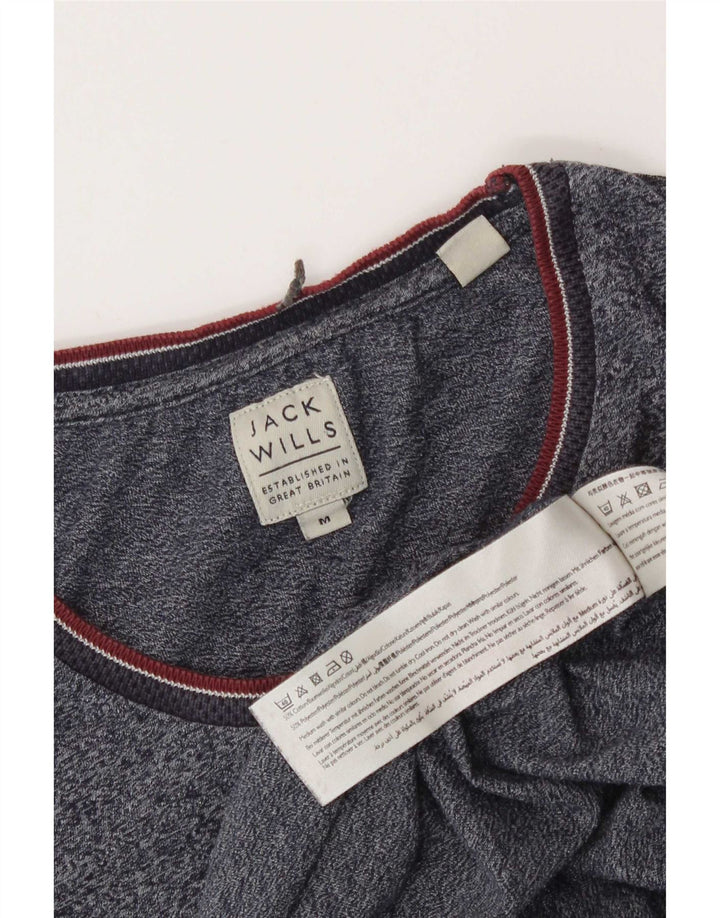 T-shirt męski Jack Wills, średni, granatowy, bawełniany nakrapiany