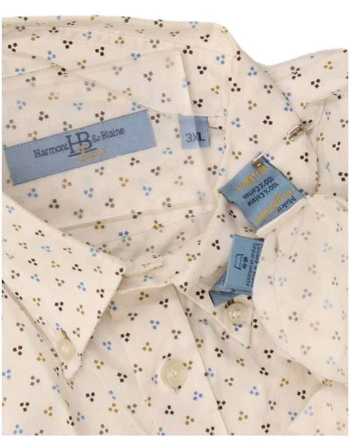 Koszula męska HARMONT & BLAINE 3XL z bawełny w kolorze złamanej bieli