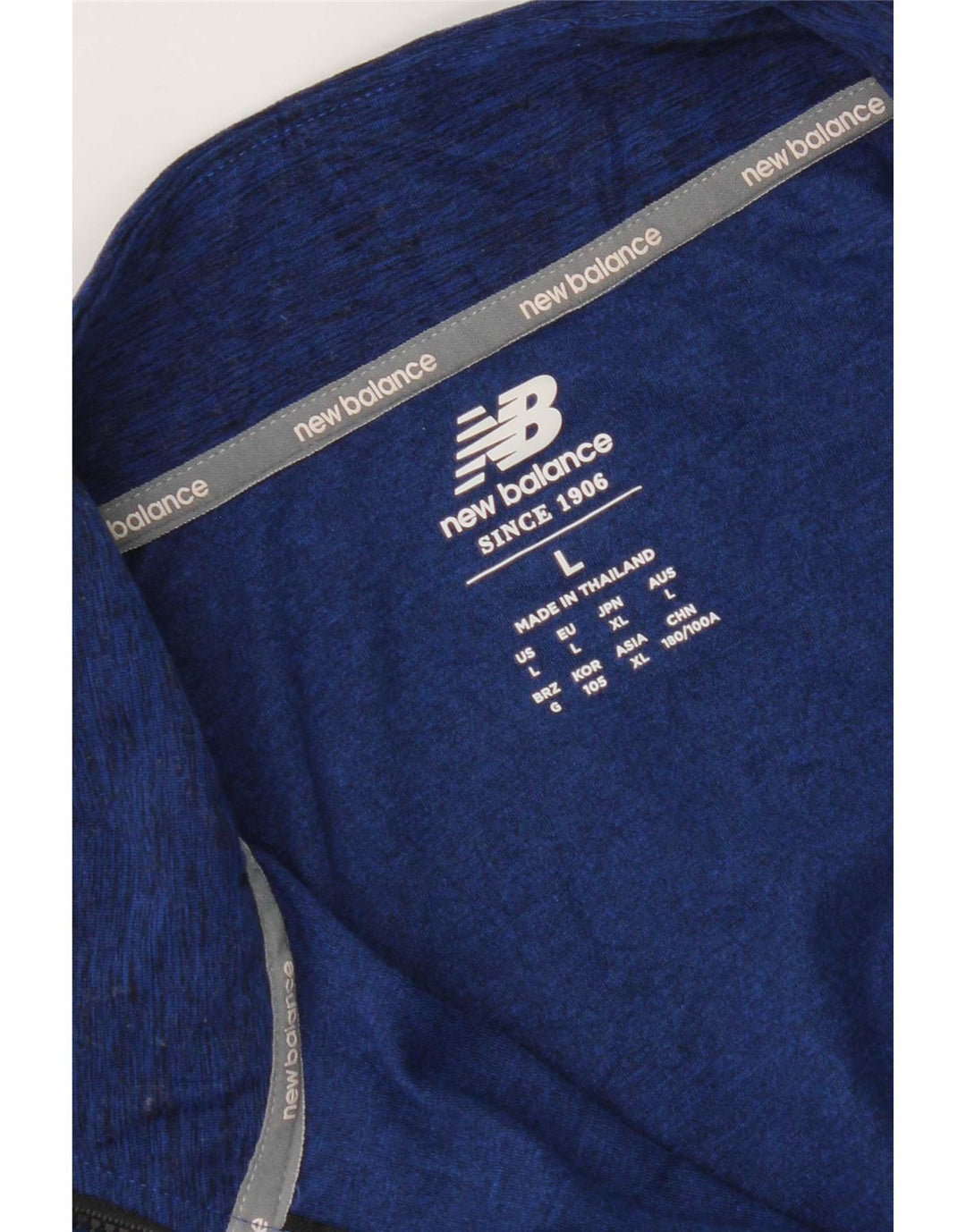 Męski dres New Balance z zamkiem błyskawicznym, duży, niebieski nakrapiany