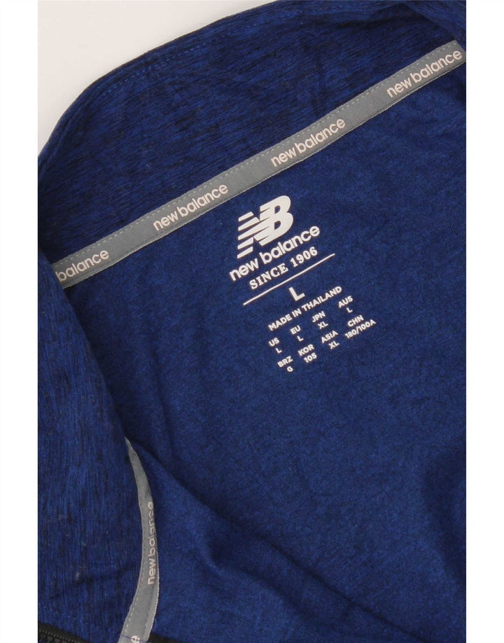 Męski dres New Balance z zamkiem błyskawicznym, duży, niebieski nakrapiany
