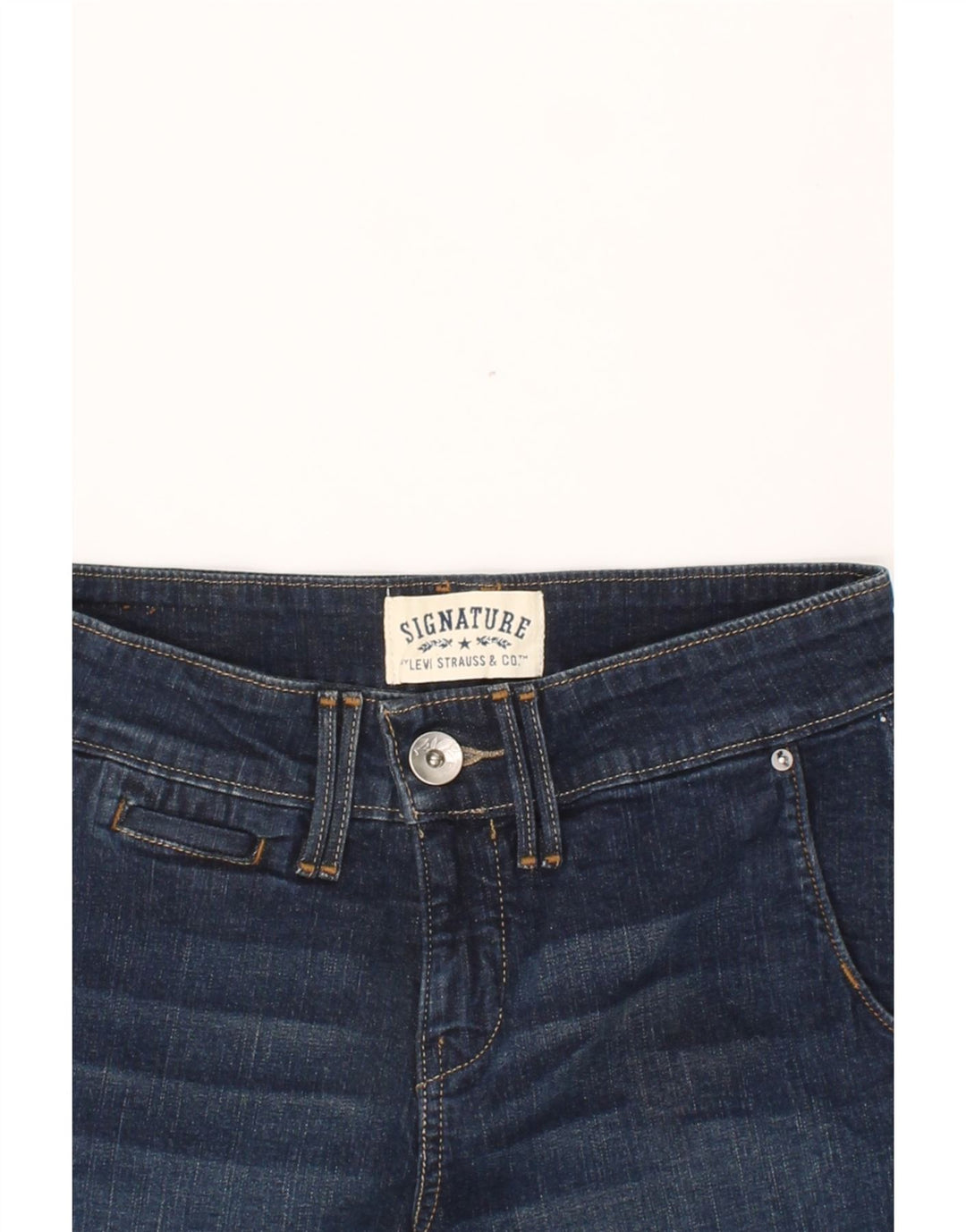 SIGNATURE BY LEVI'S Womens Straight Jeans W28 L23  Blue Vintage Signature By Levi's and Second-Hand Signature By Levi's from Messina Hembry 