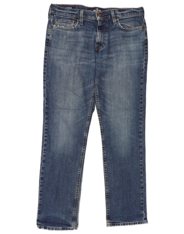 Męskie jeansy slim fit Hollister W30 L30 Niebieskie bawełniane