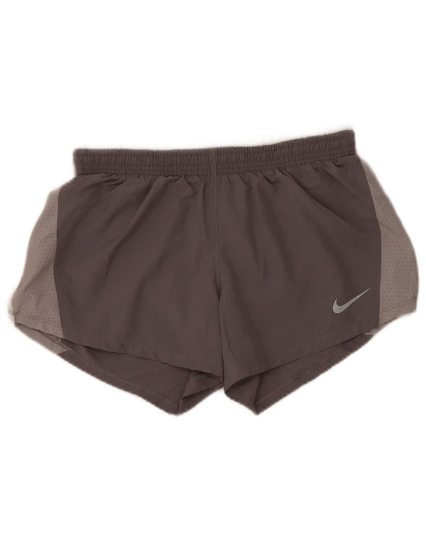 Damskie spodenki sportowe Nike Dri Fit UK 10, małe, szare, poliestrowe