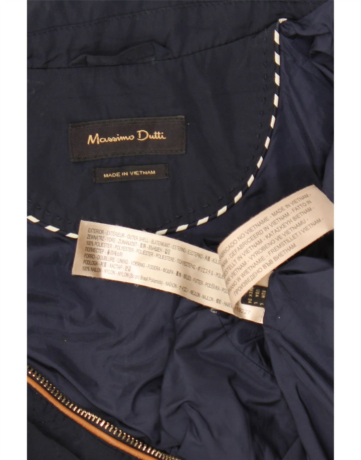 Damska pikowana kamizelka Massimo Dutti UK 14, duża, granatowa, nylonowa