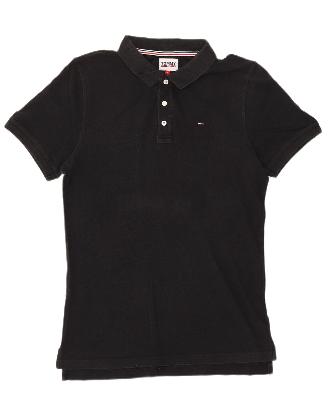 Męska koszulka polo TOMMY HILFIGER, duża, czarna, bawełniana