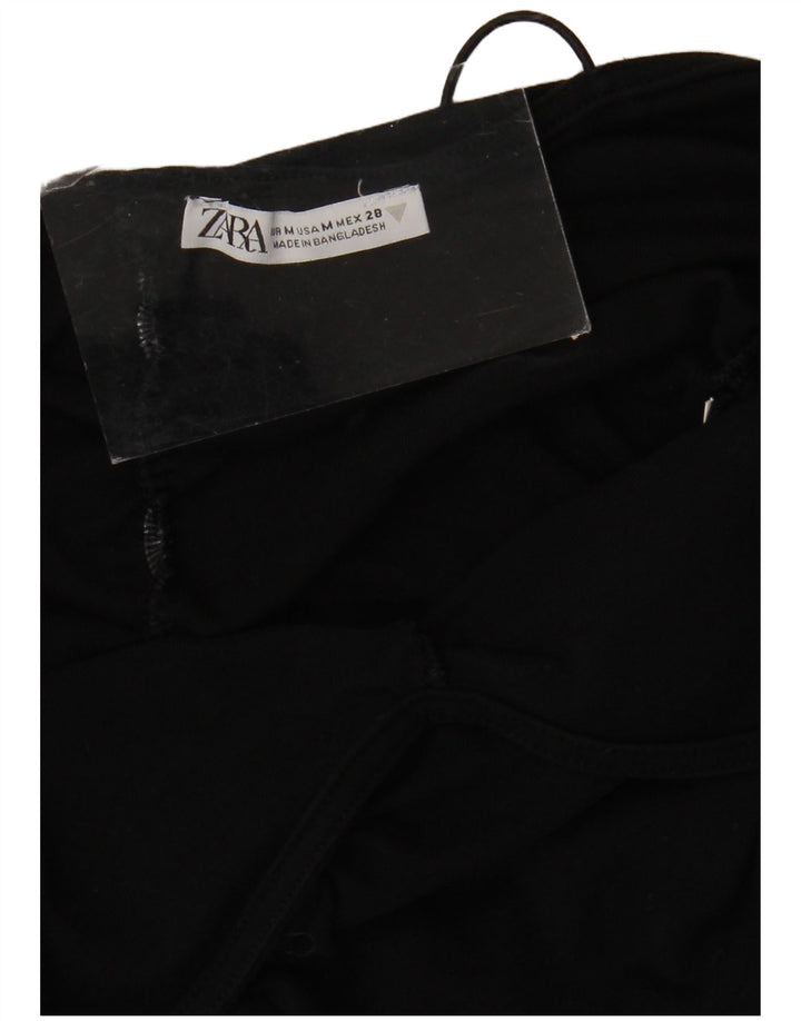 Damska sukienka mini na ramiączkach Zara UK 12, średnia czarna