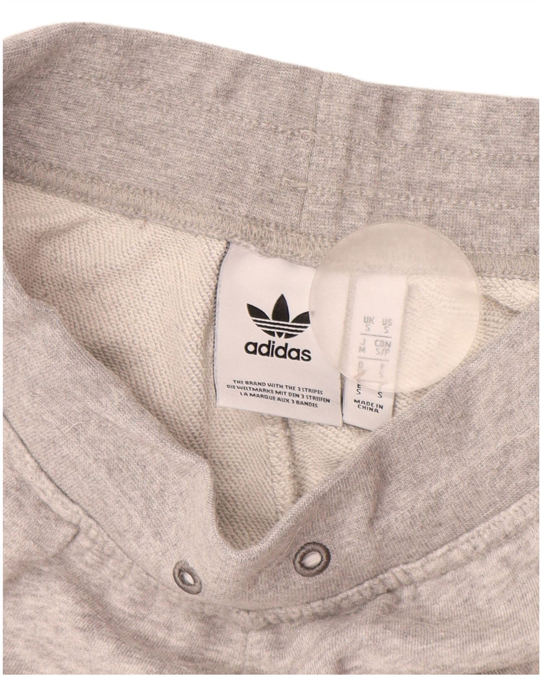 Męskie spodenki sportowe ADIDAS, małe, szare, bawełniane