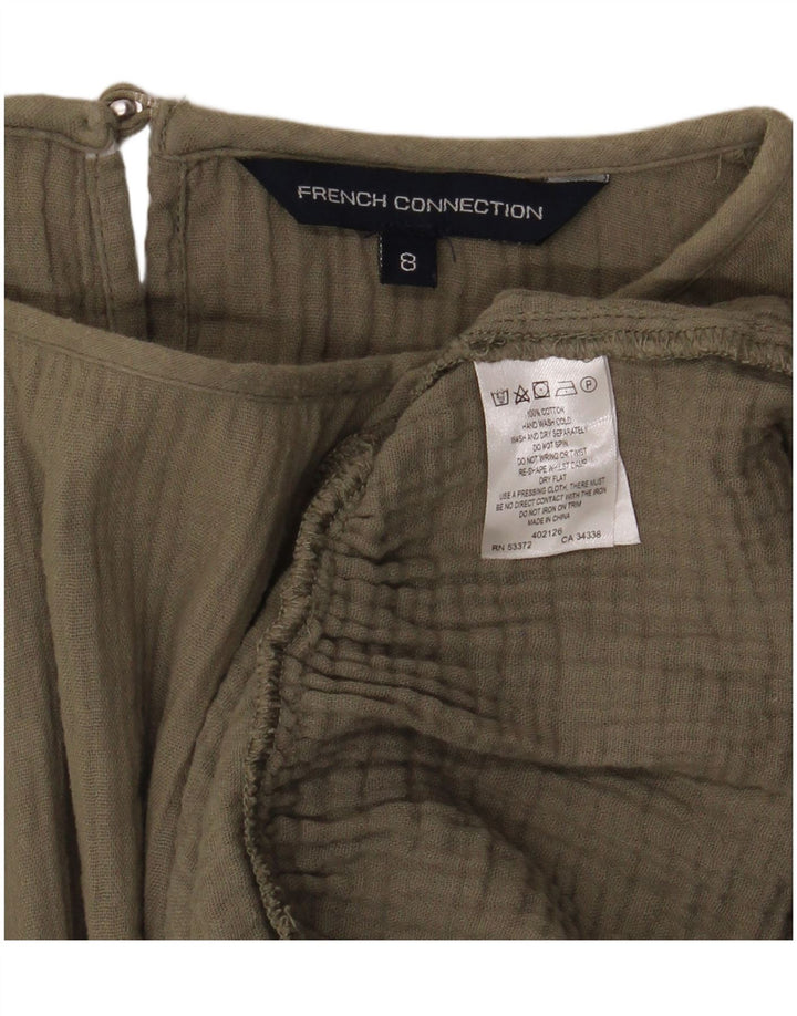 Damska bluzka oversize French Connection Top UK 8, mała, bawełniana khaki