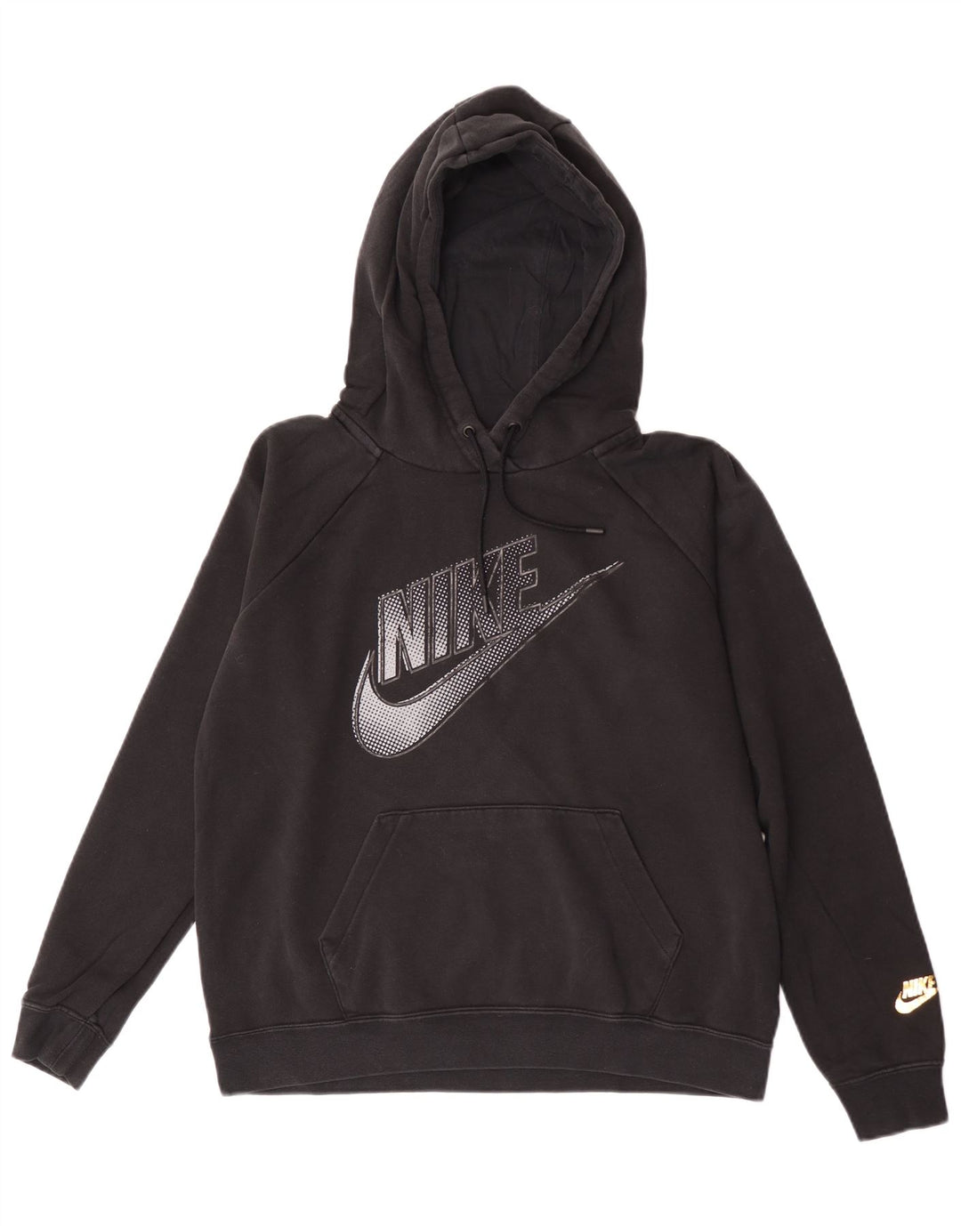 Męski sweter z kapturem Nike z grafiką, średni czarny, bawełniany