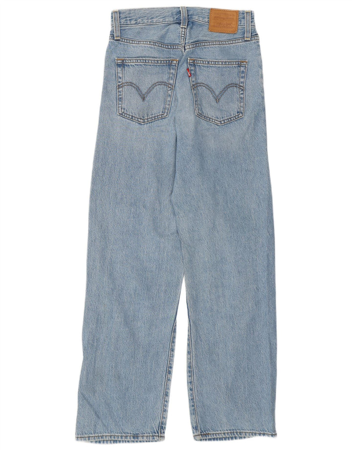 Damskie jeansy Levi's Ribcage Straight W24 L27 Niebieskie bawełniane