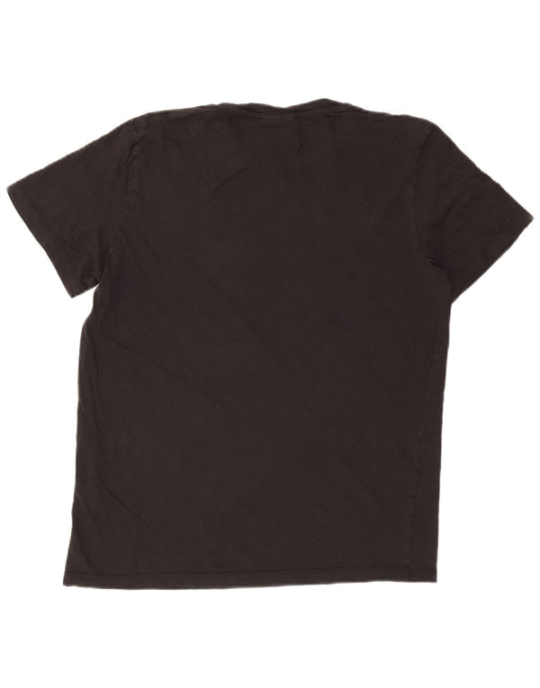 Męska koszulka z grafiką Jack & Jones, góra XL, czarna, bawełniana