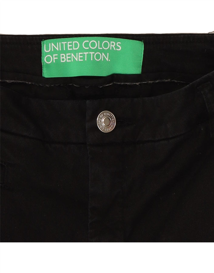 BENETTON Womens Slim Chino Trousers W28 L27 Black Vintage Benetton and Second-Hand Benetton from Messina Hembry 