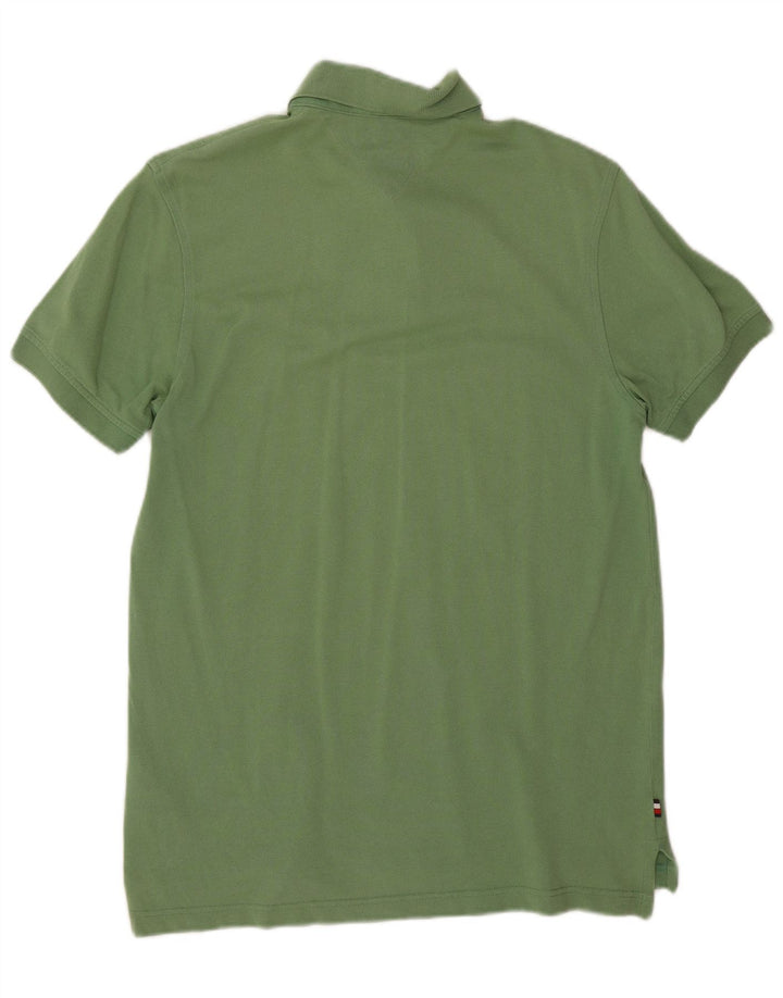 Męska koszulka polo Tommy Hilfiger, mała, zielona, bawełniana