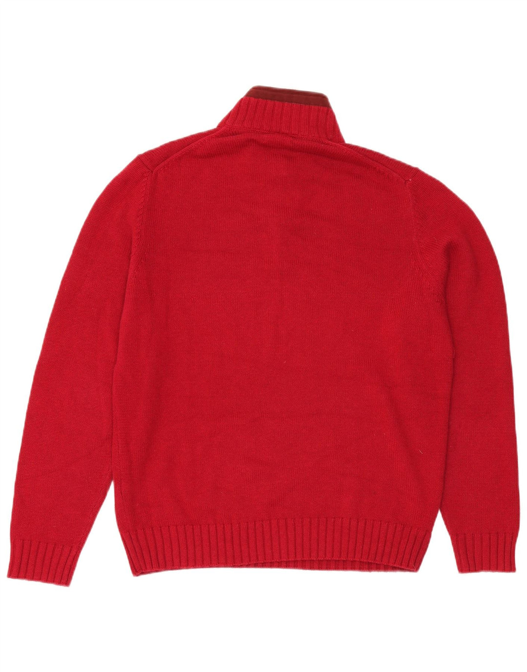 Męski sweter zapinany na zamek Massimo Dutti XL, czerwony, bawełniany