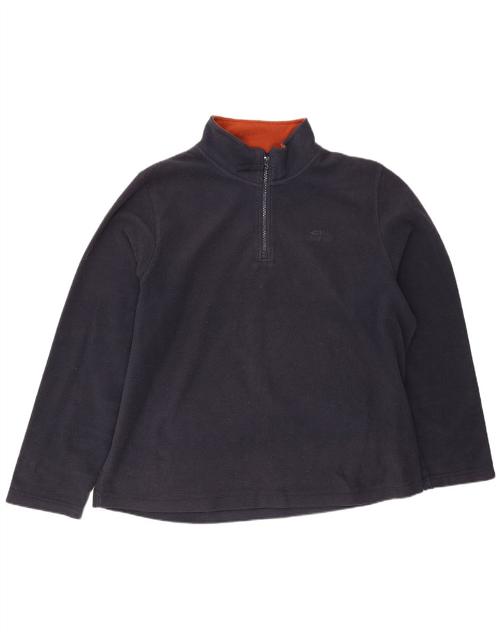 Męski sweter polarowy Weird Fish z zamkiem błyskawicznym, 2XL, granatowy, poliester