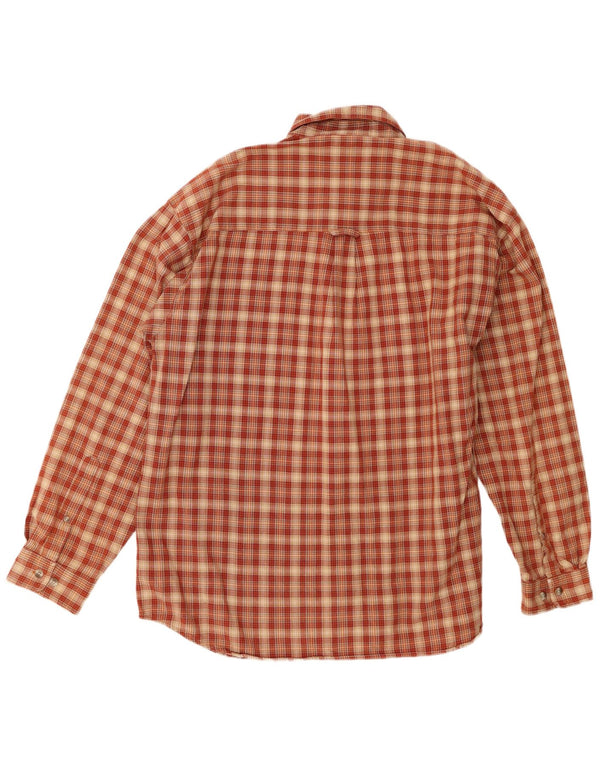 Męska koszula flanelowa Columbia XL, bawełniana w pomarańczową kratkę