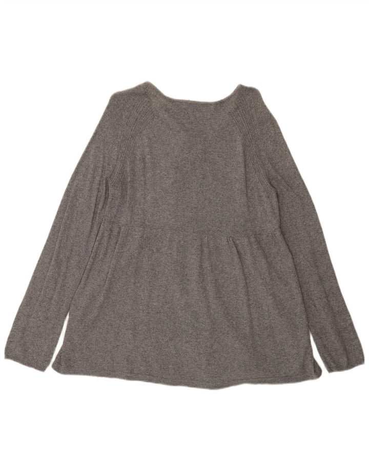 Sweter damski Zara Cardigan UK 14, duży, szary, bawełniany