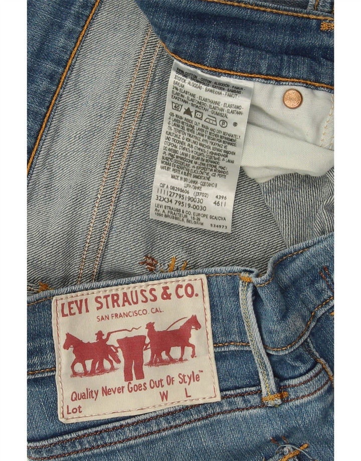 Męskie jeansy slim fit Levi's W32 L34 Niebieskie bawełniane