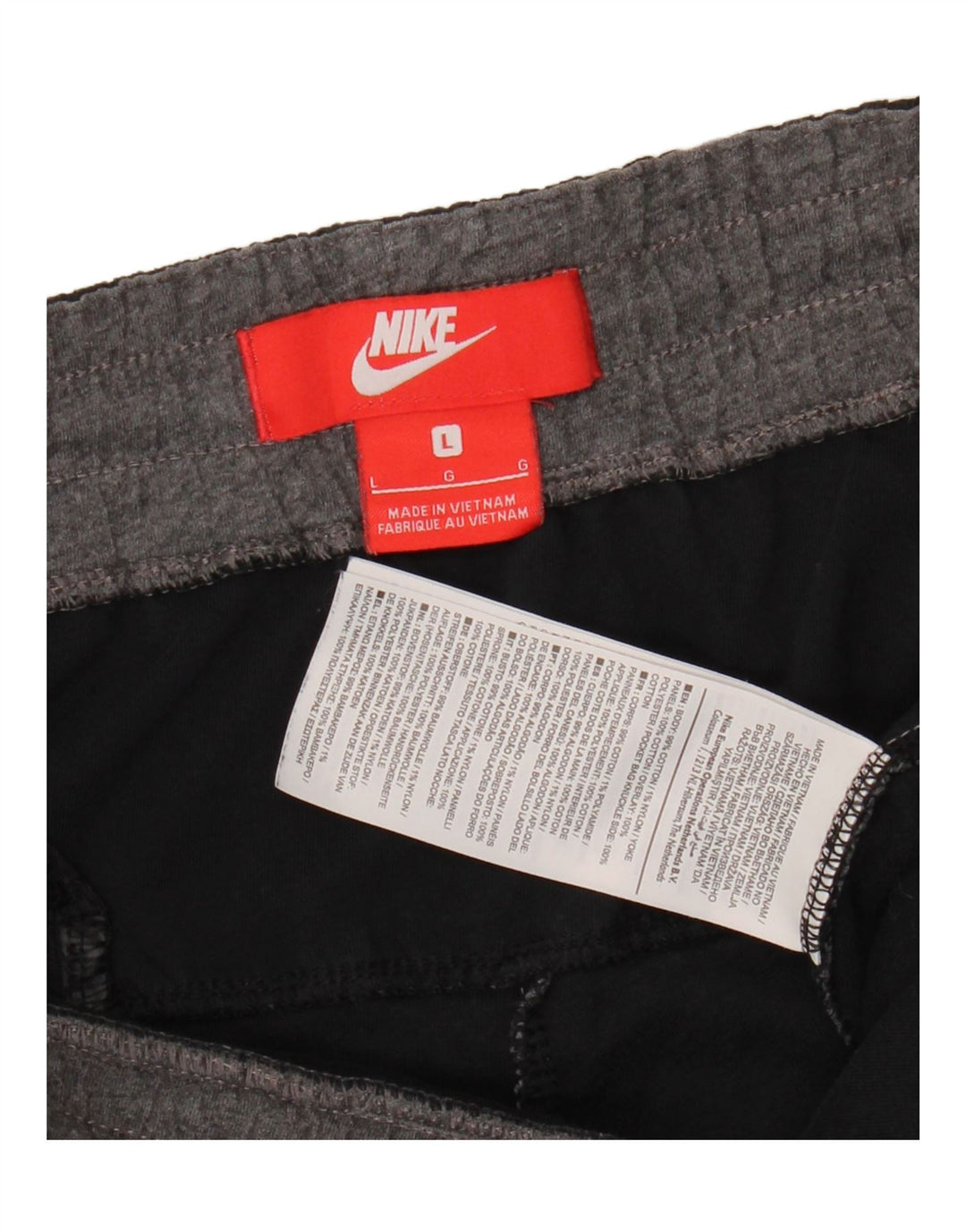 Męskie spodenki sportowe Nike, duże, szare, bawełniane w cętki