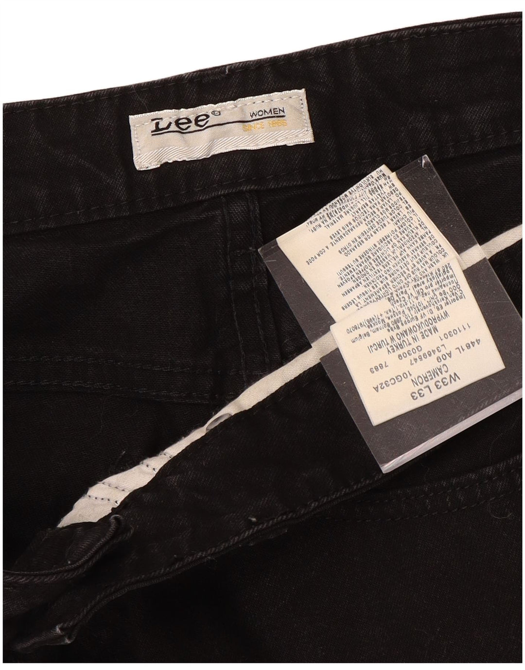 Damskie jeansy Bootcut LEE Cameron z wysokim stanem W33 L33 czarne