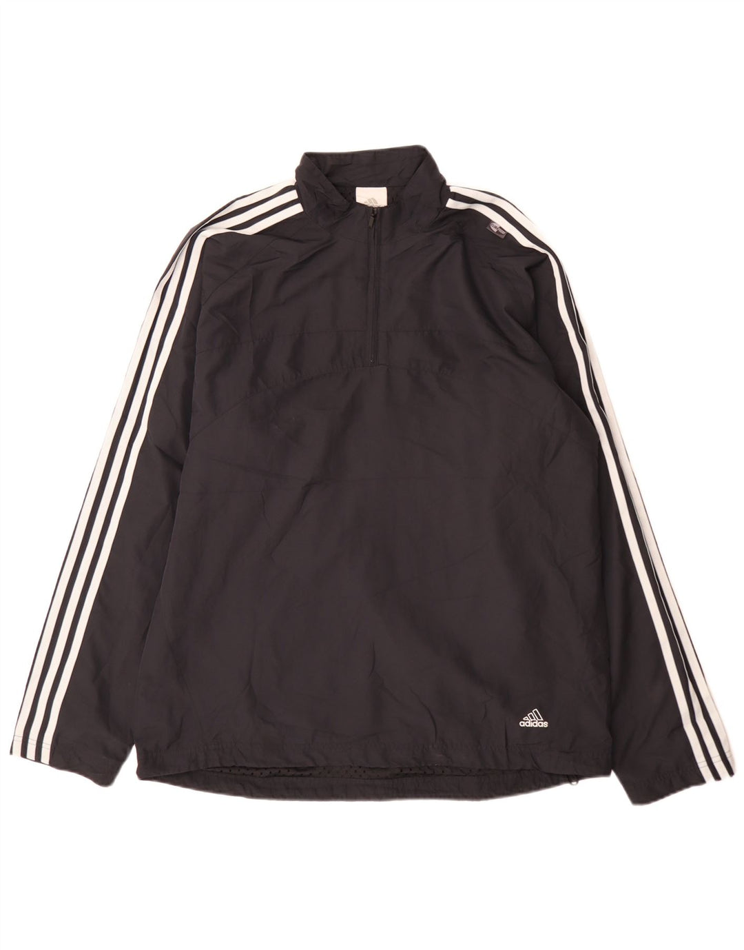 Adidas Męski sweter z zamkiem błyskawicznym na szyi, duży, granatowy sportowy