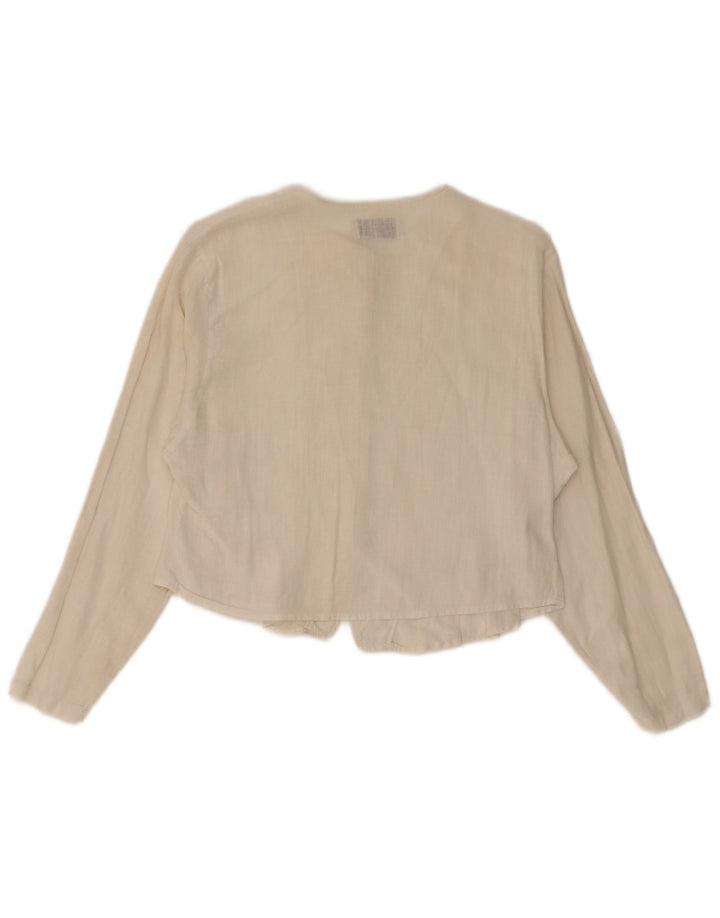 Damska bluzka koszulowa Benetton UK 14 Medium Off White