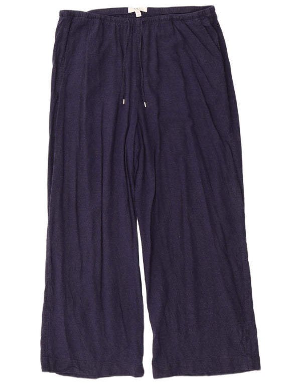 Marks & Spencer Damskie spodnie z wysokim stanem UK 18 XL W40 L29 Granatowe