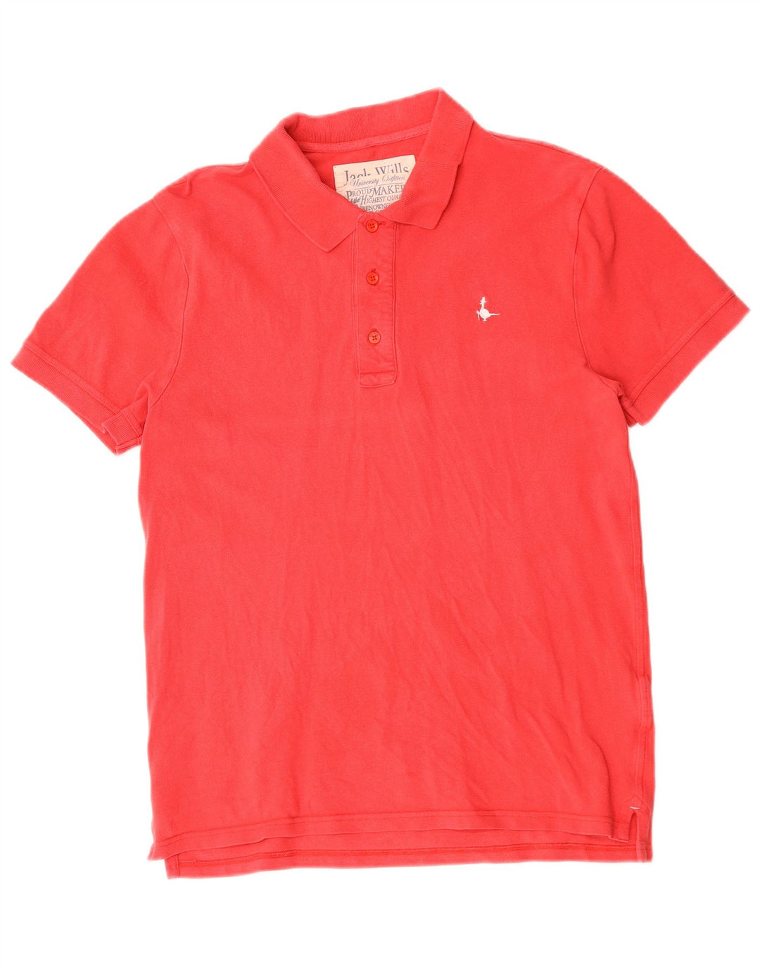 Męska koszulka polo Jack Wills, bawełniana, w kolorze średnio czerwonym