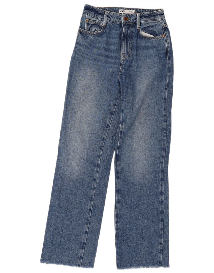 Damskie proste dżinsy Zara EU 34 2XS W24 L29 Niebieskie