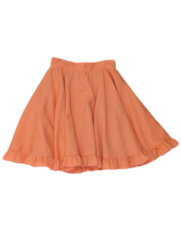 VINTAGE Womens A-Line Skirt W24 XS Orange