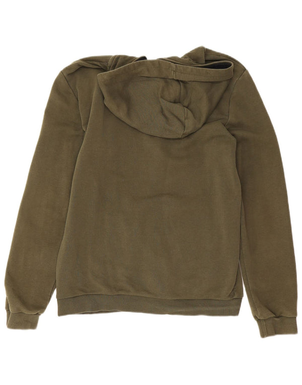 Chłopięcy sweter Puma z kapturem i zamkiem błyskawicznym, 15-16 lat, bawełna khaki