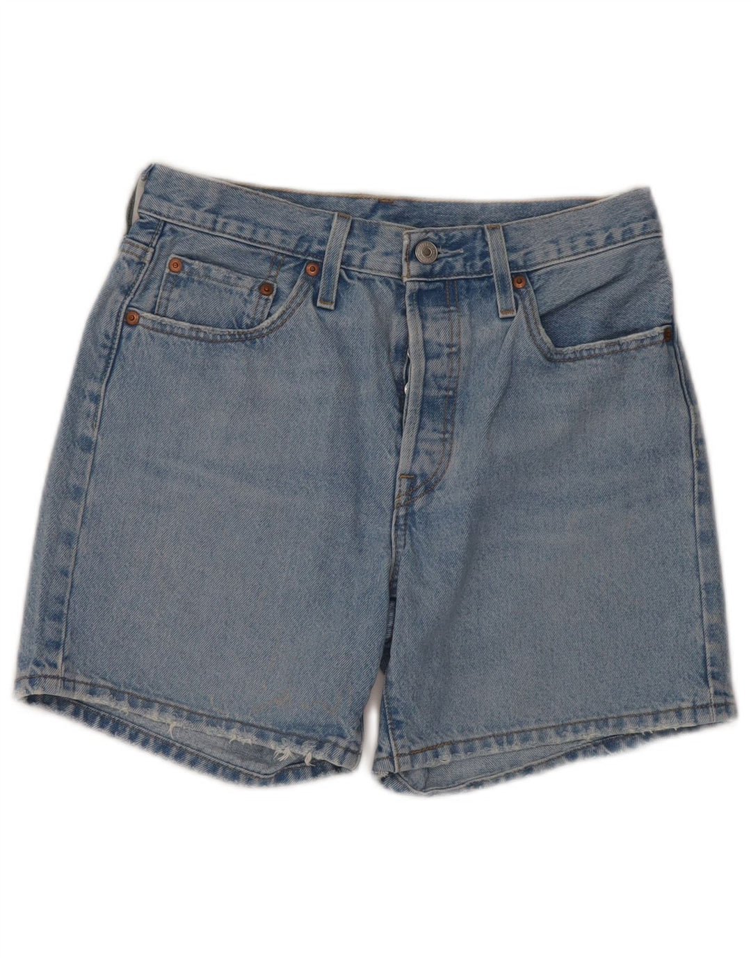 Damskie spodenki jeansowe LEVI'S 501 z wysokim stanem W27, średni niebieski