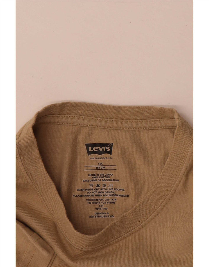 T-shirt chłopięcy Levi's 13-14 lat, beżowy, bawełniany