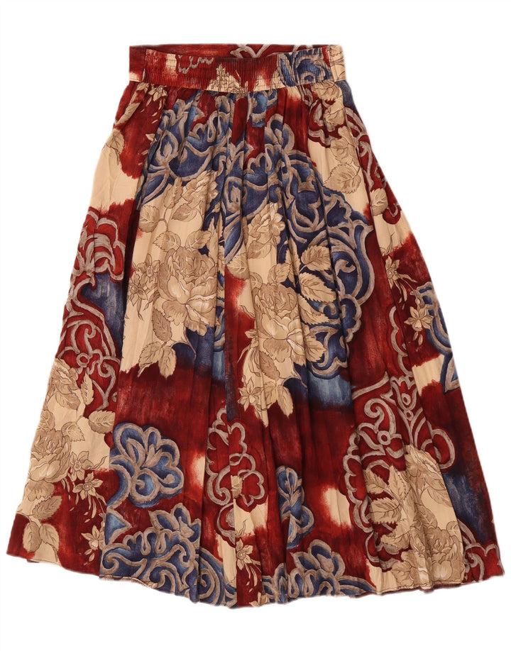 Damska plisowana, rozkloszowana spódnica Pippa Dee UK 12 Medium W28 Wielobarwny kwiatowy