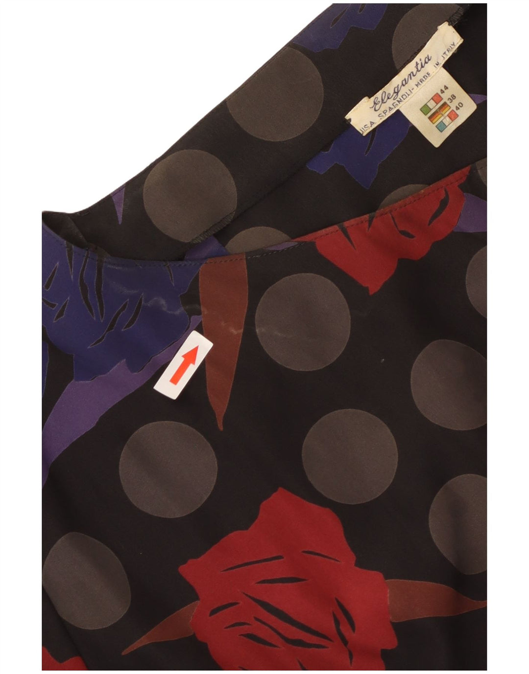 Damska sukienka namiotowa z długim rękawem w stylu vintage IT 44 Średnio wielobarwna w kwiaty