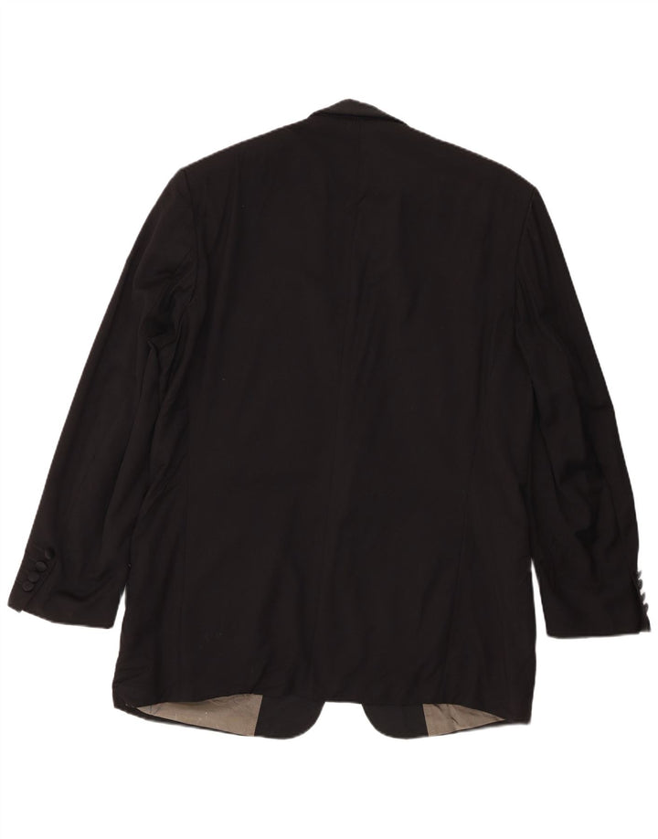 Męska marynarka zapinana na 1 guzik Hugo Boss IT 52 XL Czarna wełna