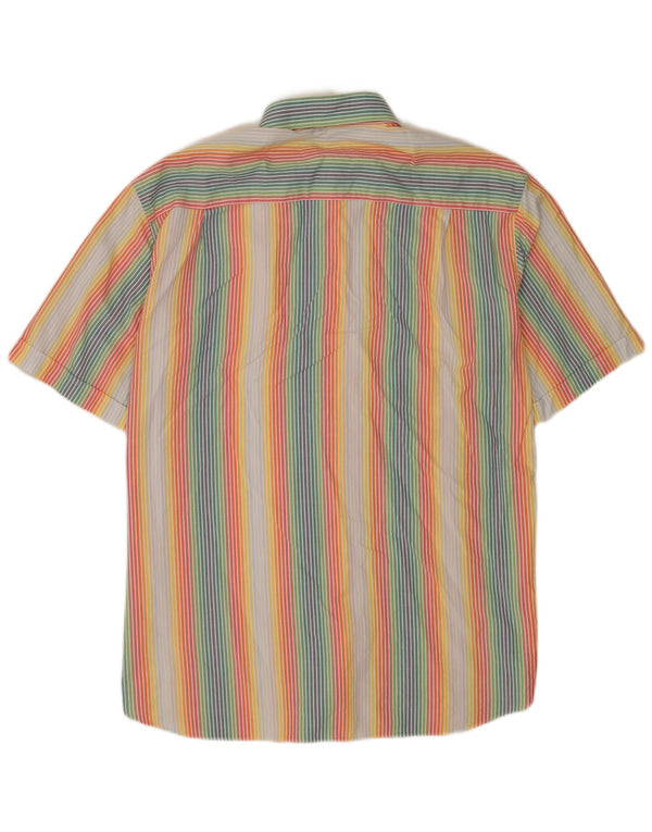 Męska koszula z krótkim rękawem Paul & Shark, rozmiar 44, XL, wielokolorowe prążki