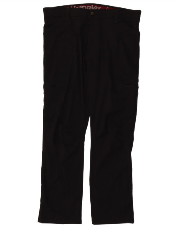 Męskie proste spodnie cargo WRANGLER W38 L30, czarny nylon