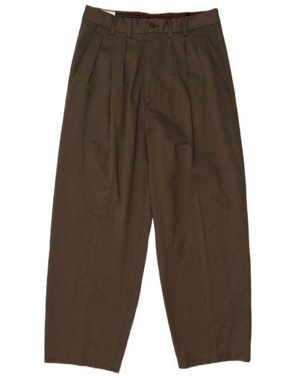 Męskie spodnie typu chino o luźnym kroju w stylu vintage IT 48 Medium W30 L28 Khaki