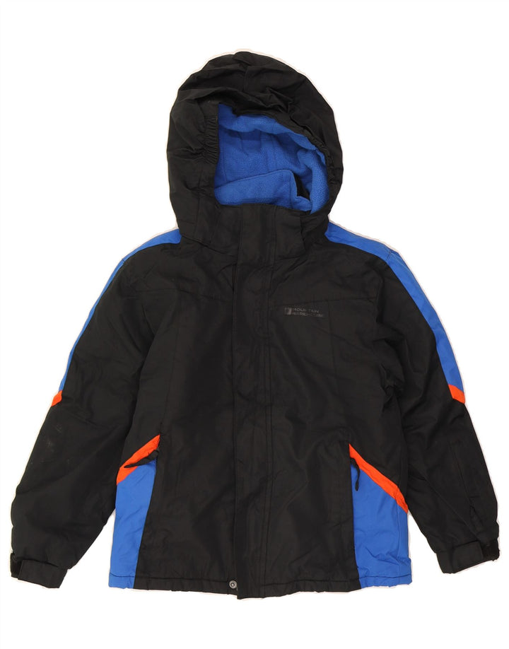 MOUNTAIN WAREHOUSE Boys Windbreaker Jacket 7-8 Years Black Colourblock Vintage Mountain Warehouse and Second-Hand Mountain Warehouse from Messina Hembry 