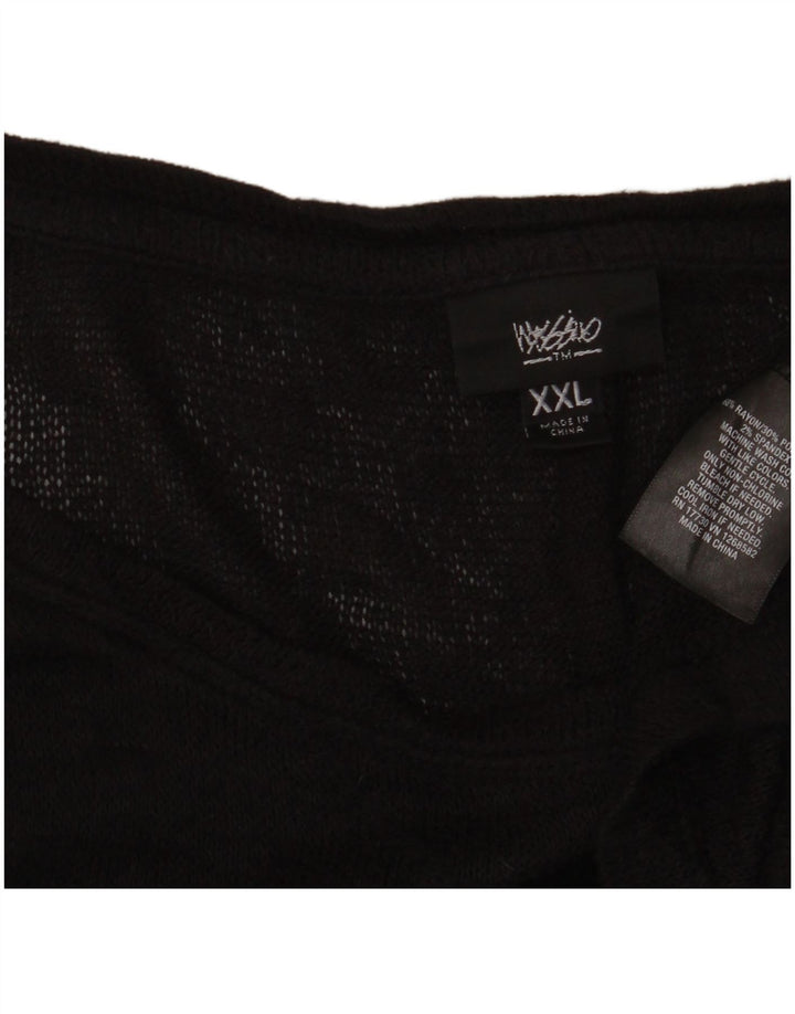 Damska prześwitująca asymetryczna tunika Massimo Dutti UK 20 2XL w kolorze czarnym ze sztucznego jedwabiu