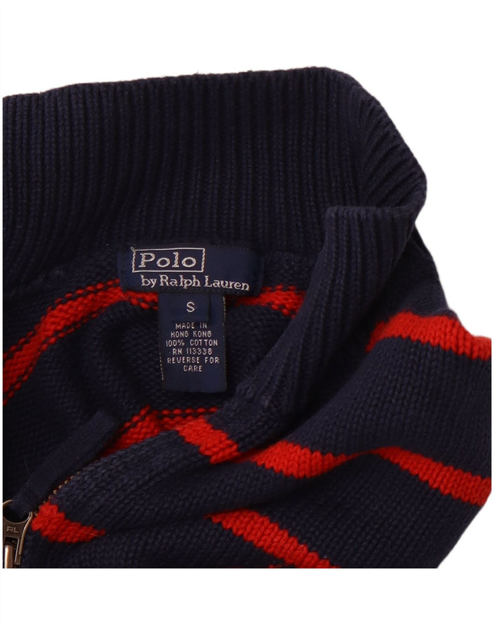 POLO RALPH LAUREN Chłopięcy sweter zapinany na zamek, 7-8 lat, mały, granatowy