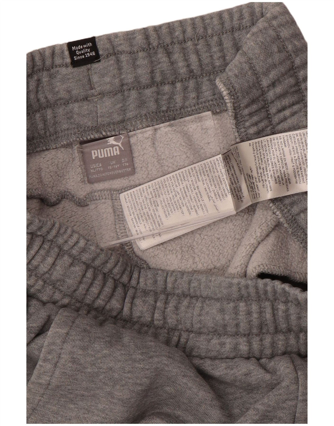 Chłopięce spodnie dresowe Puma Joggers 15-16 lat Szara bawełna