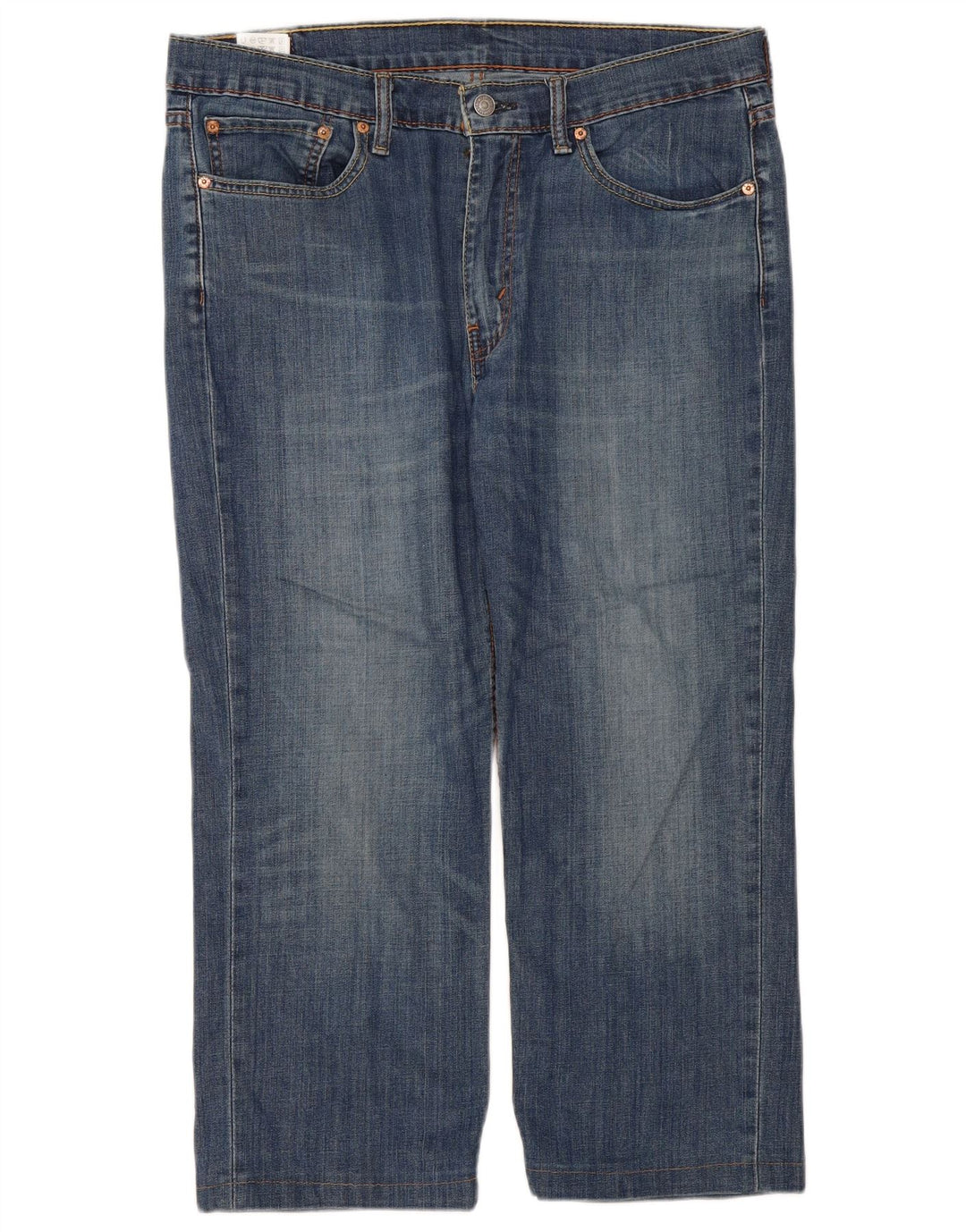 Damskie jeansy Capri Levi's W36 L23 Niebieskie bawełniane
