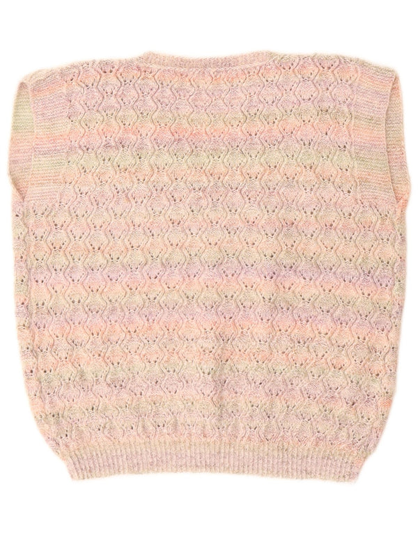 Tank top damski VINTAGE UK 16 w duże różowe paski