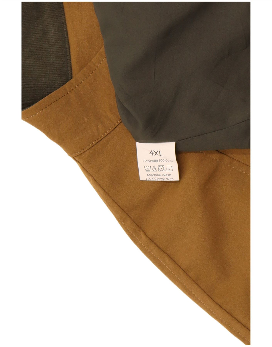 Vintage damski trencz UK 24 4XL brązowy poliester