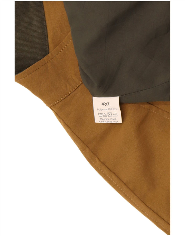 Vintage damski trencz UK 24 4XL brązowy poliester