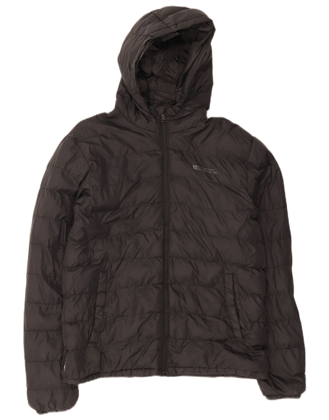 Męska ocieplana kurtka z kapturem Mountain Warehouse UK 38, średni czarny nylon
