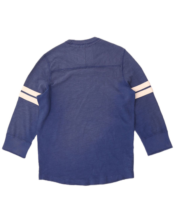 Męski top z grafiką z rękawami 3/4 Abercrombie & Fitch w kolorze niebieskim