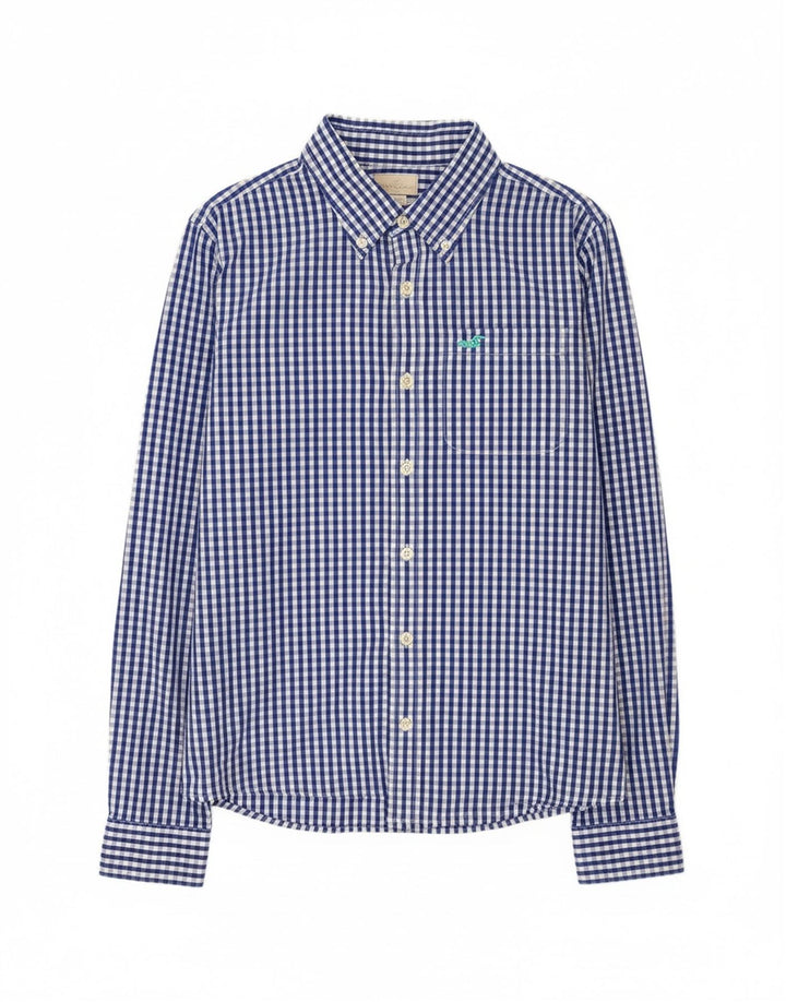 HOLLISTER Mens Shirt XL Blue Check Cotton